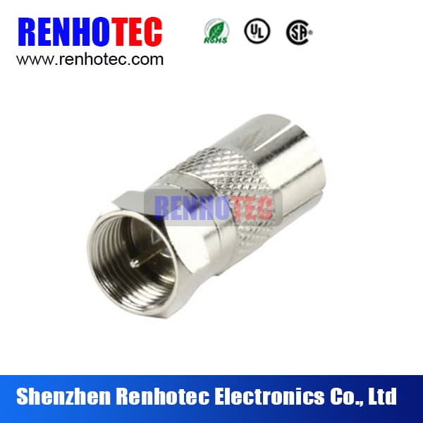 F Male to PAL Female Straight Type Connector